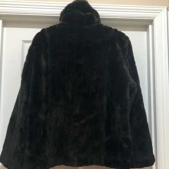 Vintage Braetan Faux Fur Dark Brown Coat Size18/20 - Picture 5 of 10